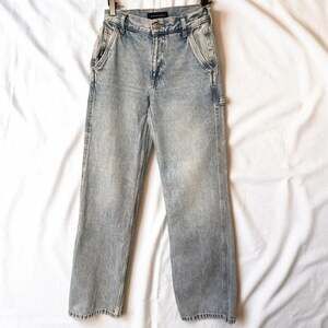 Aeropostale 90s Baggy Carpenter Jeans Light Wash Y2K Wide Leg Denim Size 00